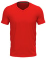 Heren T-shirt V Hals Stedman Clive ST9610 Rood